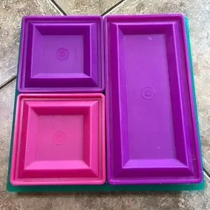 Tupperware Color Code Tupperware | Kitchen | Tupperware 7pc Serving Set Retro With Bright ...
